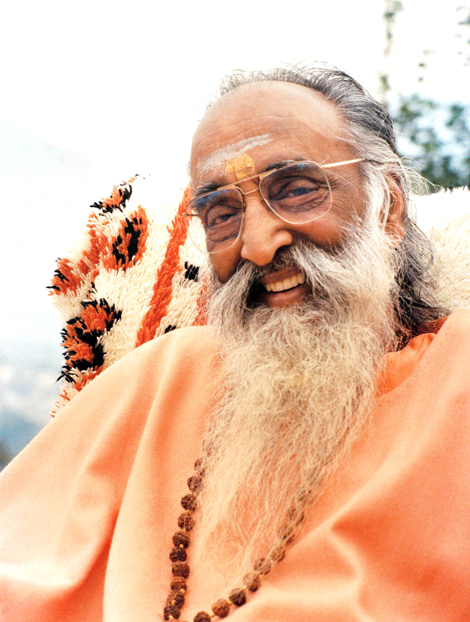 Spiritual leader in orange robes